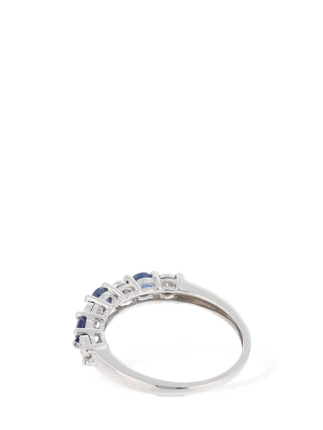 Shop Bliss Rugiada 18kt Diamond & Sapphire Ring In Silber,blau