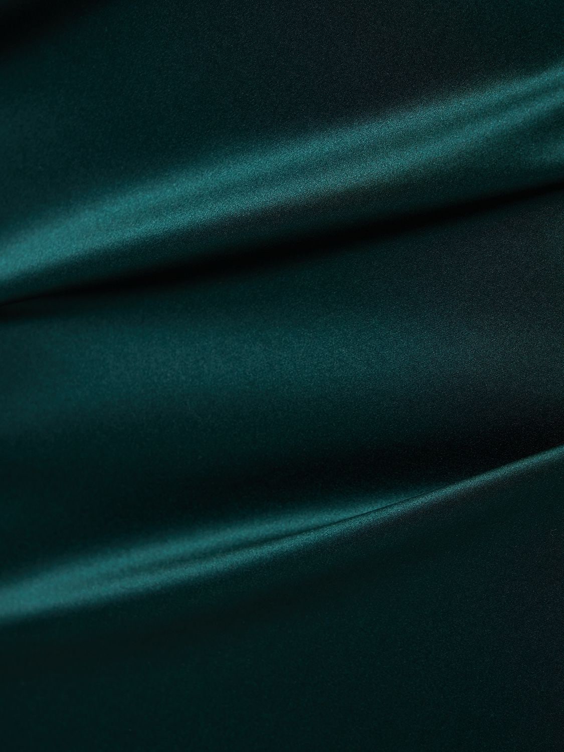 Shop Reformation Cassis Silk Satin Long Sleeve Midi Dress In Green