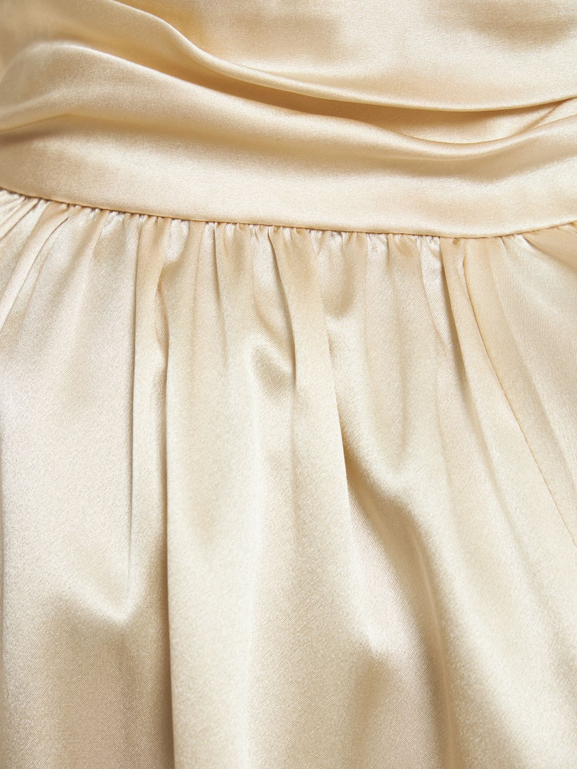 Reformation Julia Cropped Open-back Silk-charmeuse Blouse In Ivory
