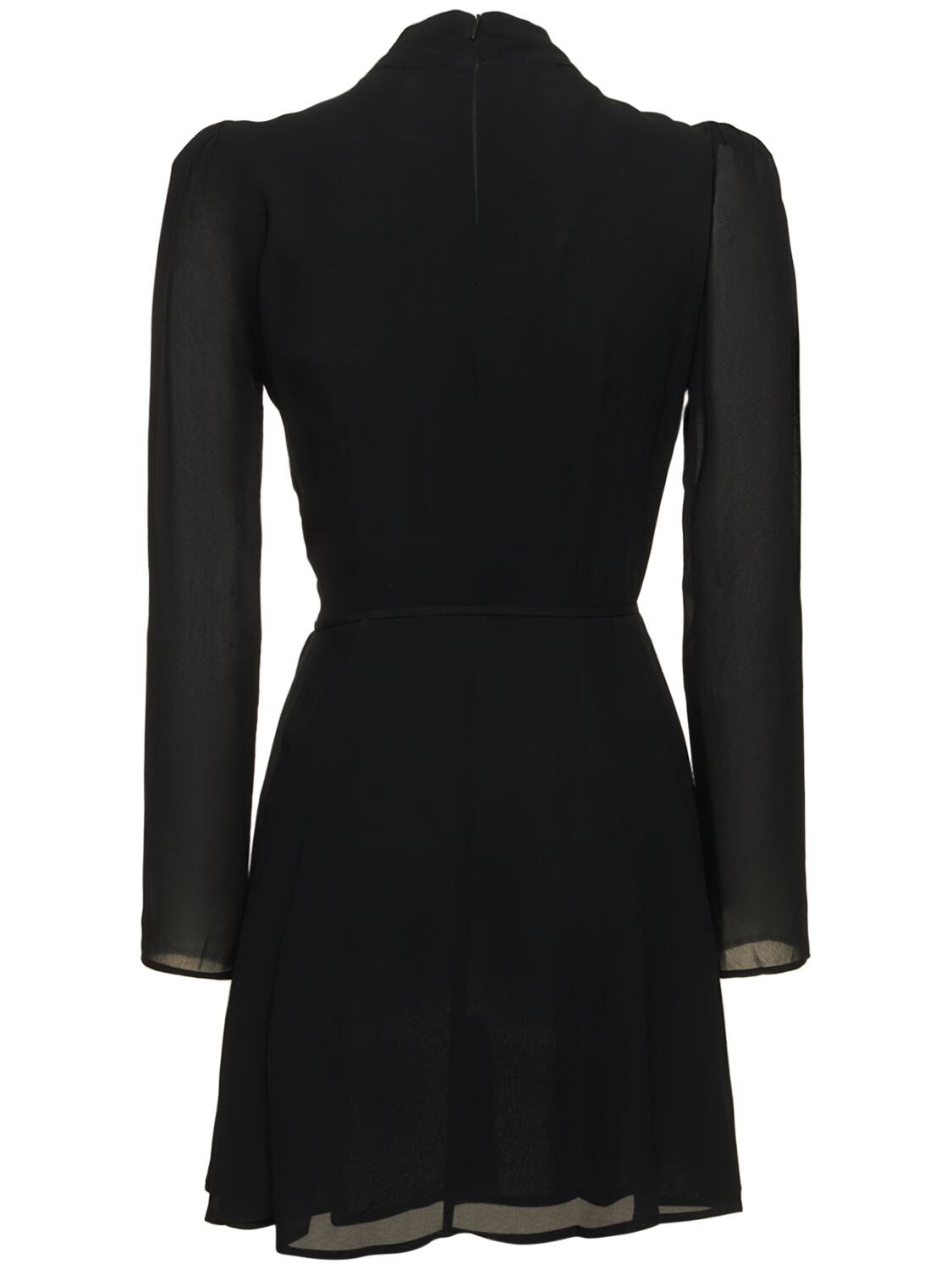 Shop Reformation Ottessa Knitted Mini Dress In Black