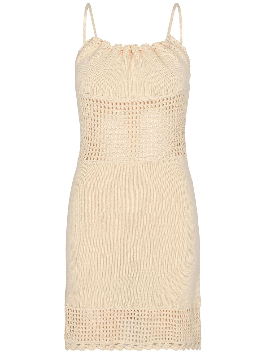 The Garment Egypt Cotton & Linen Knit Mini Dress In Beige