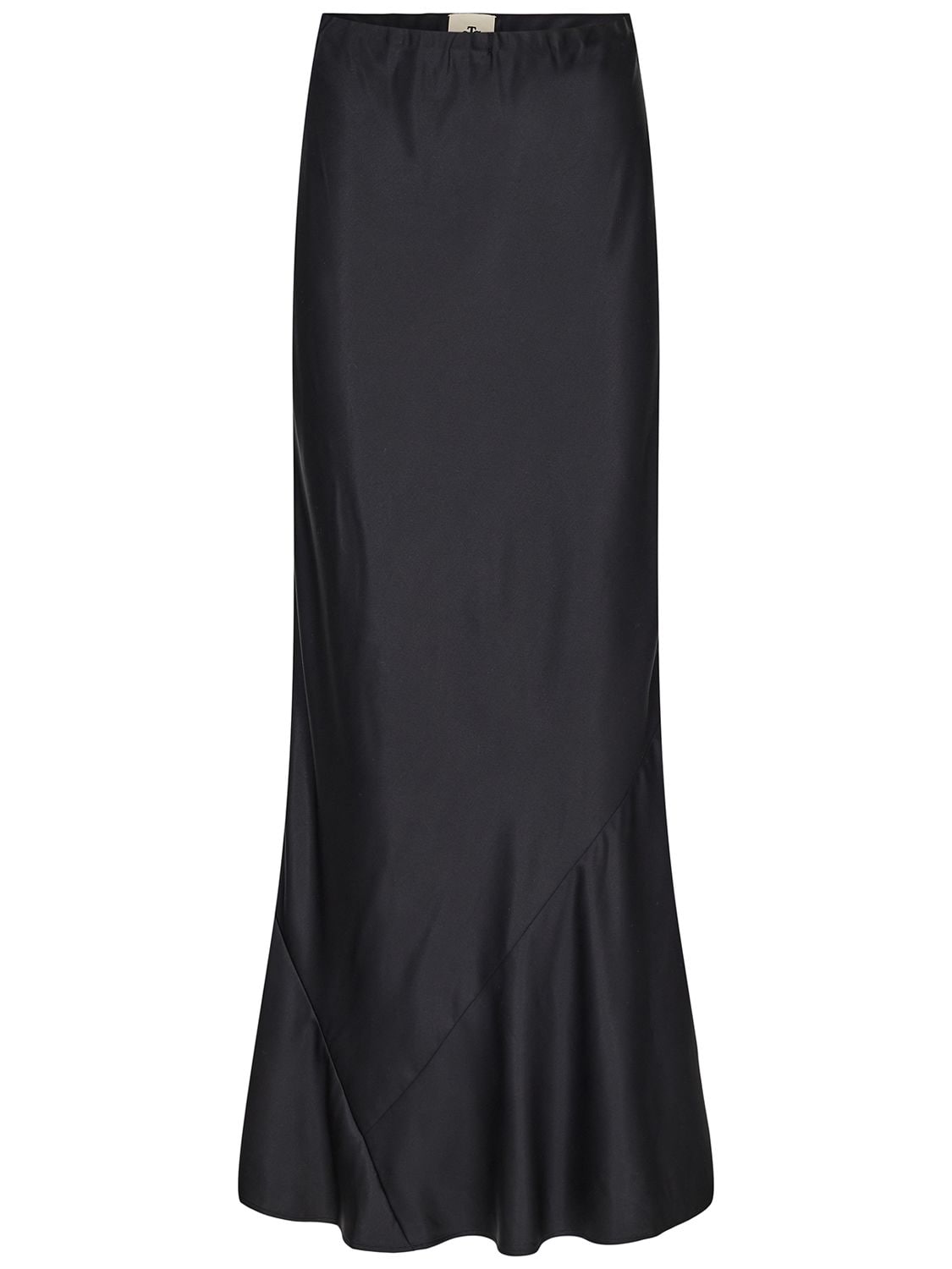 The Garment Belair Satin Midi Skirt In Black