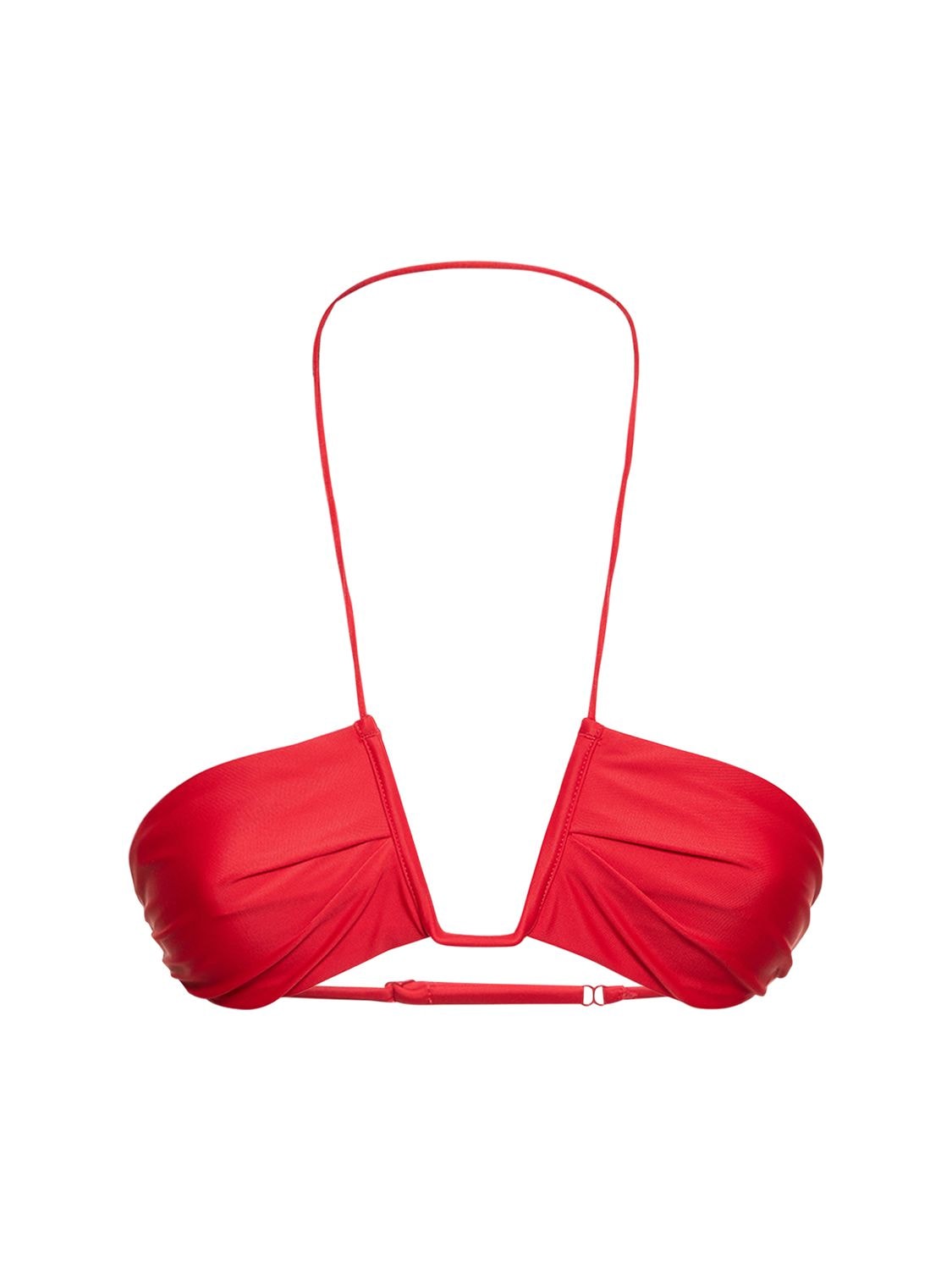 Ziah Neal Halter Bikini Top In Red