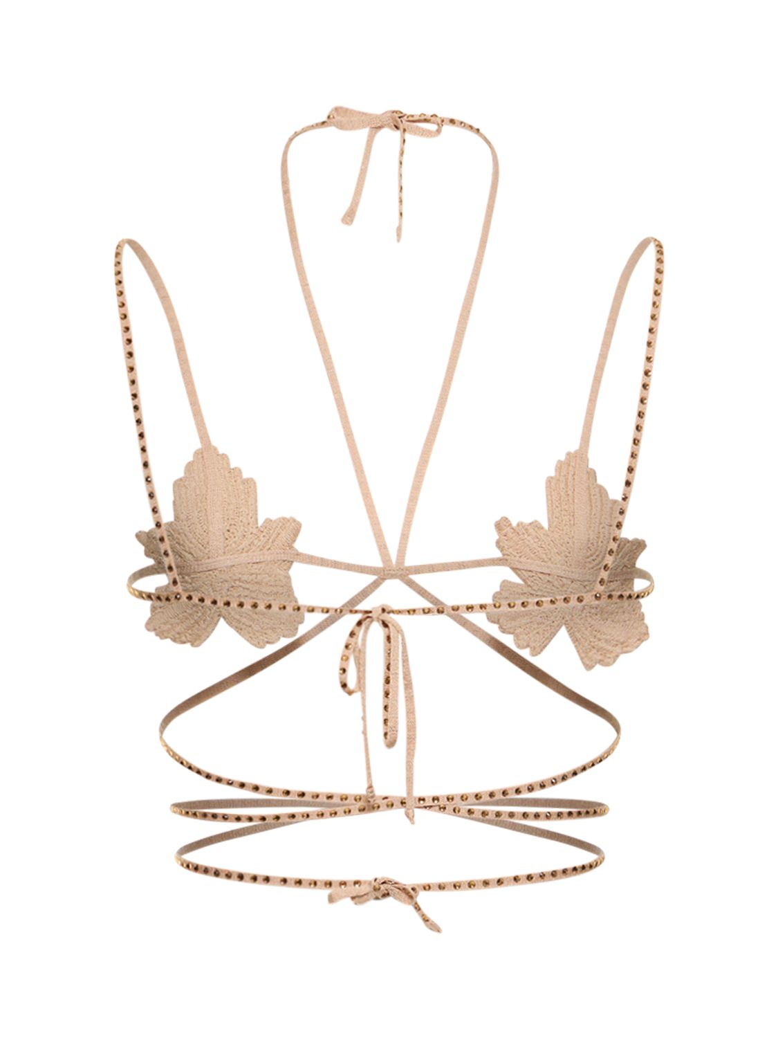 ANDREÄDAMO EMBELLISHED FIG LEAF BRA