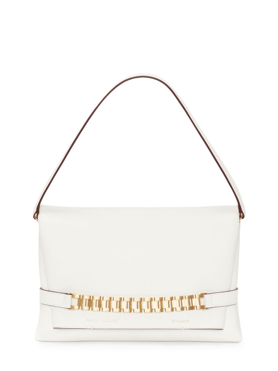 Victoria Beckham Chain Leather Pouch In White