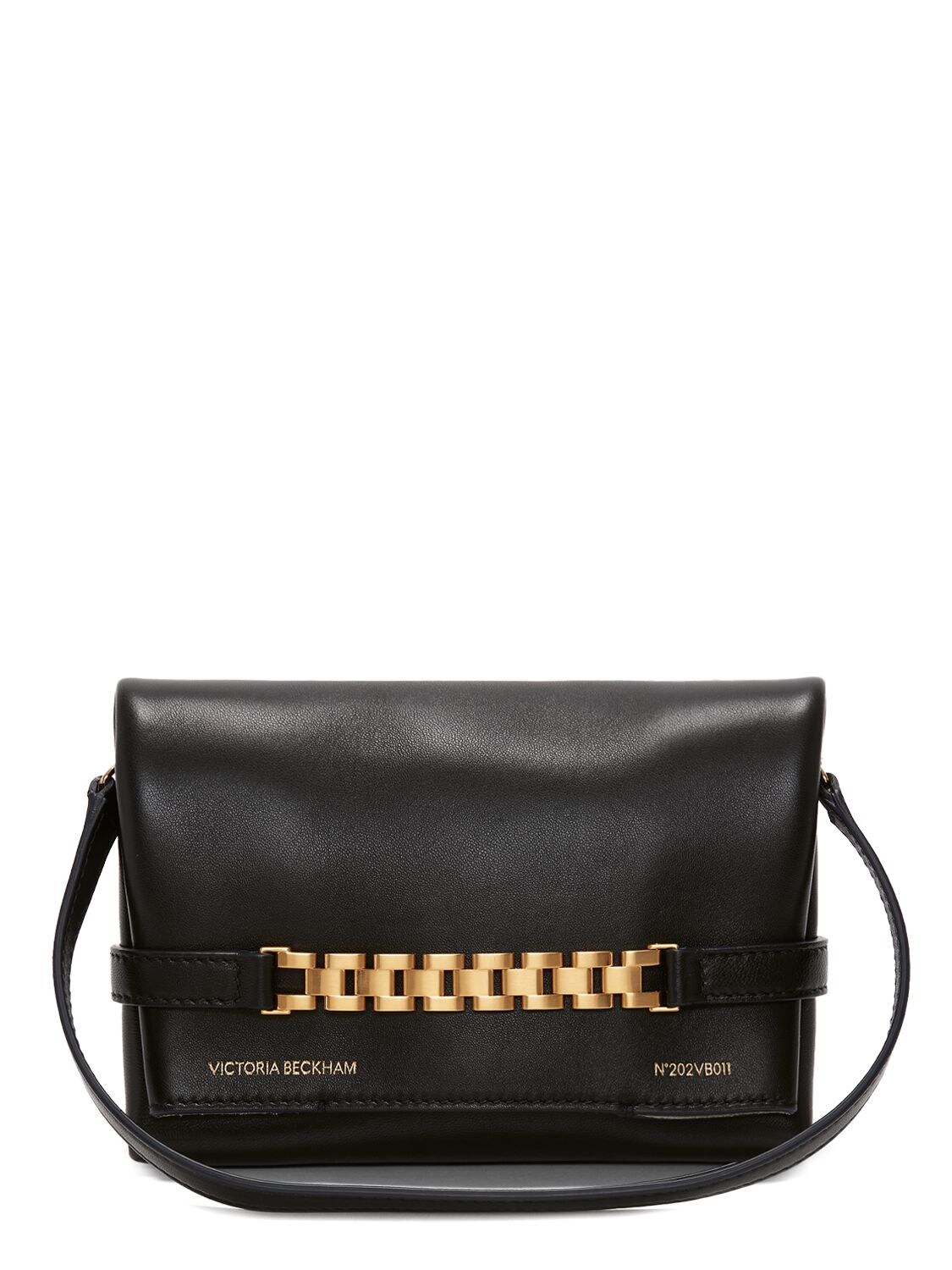 Shop Victoria Beckham Mini Leather & Chain Pouch In Black