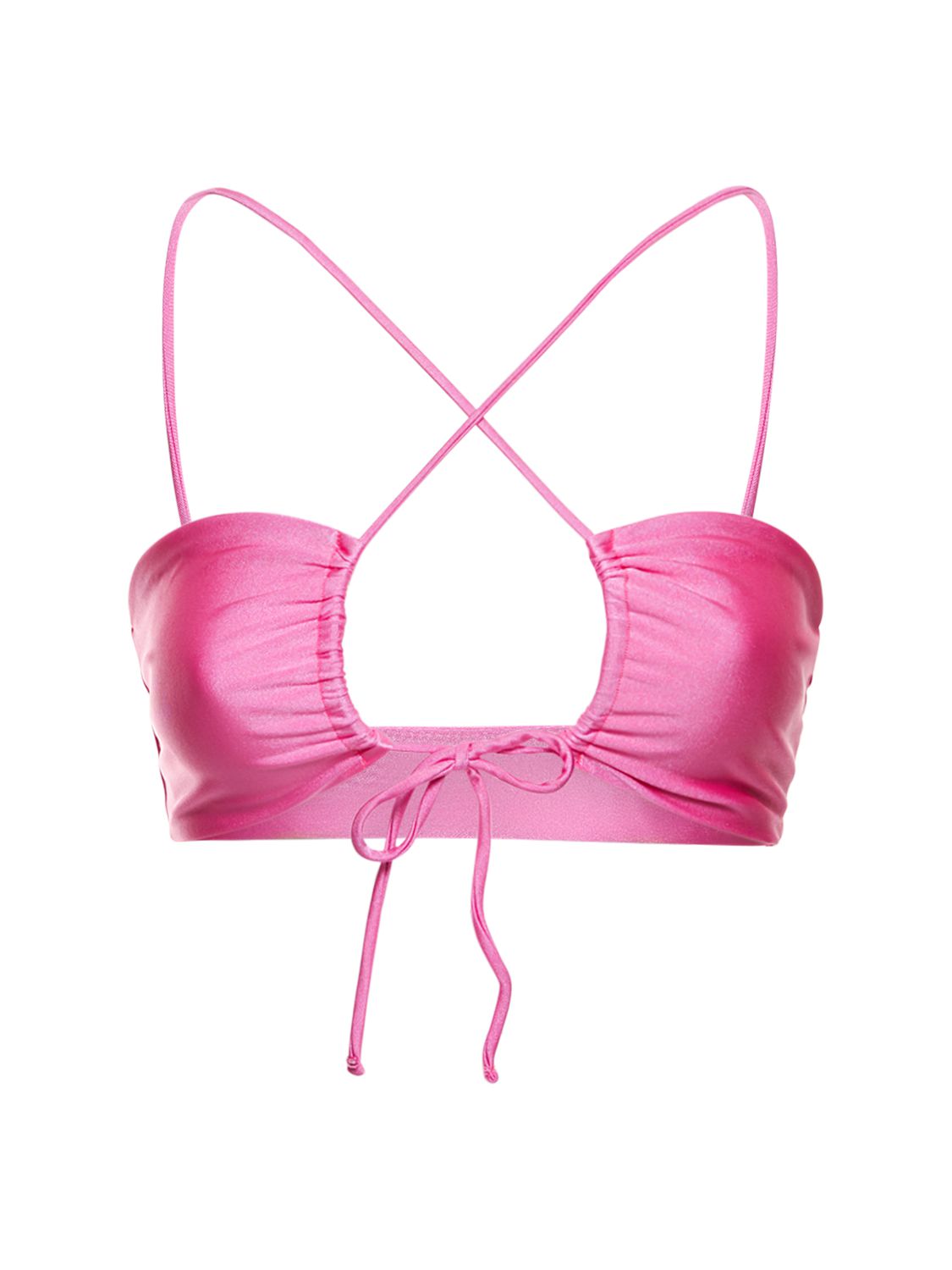 Jade Swim Livi Bandeau Bikini Top In Pink