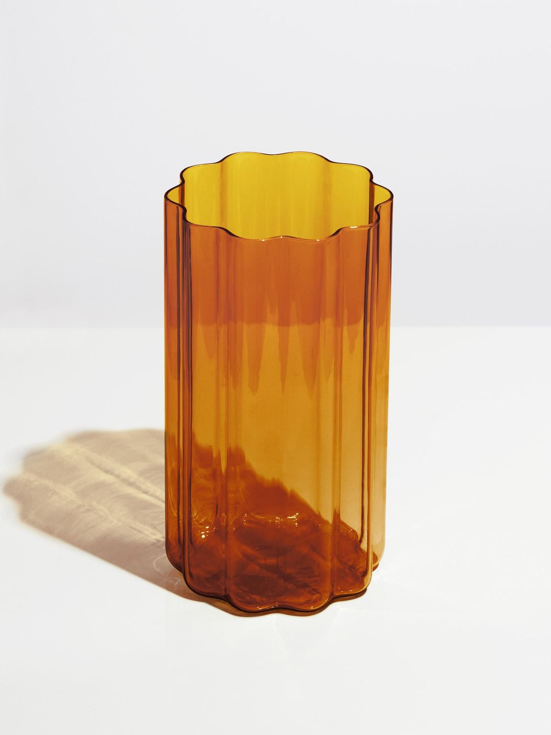 Shop Fazeek Wave Vase In Amber
