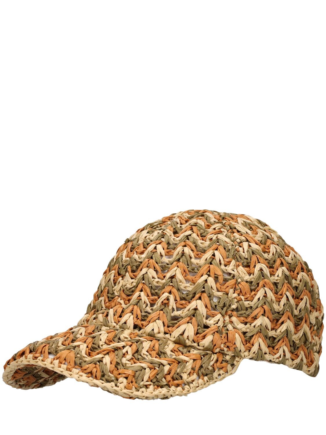 TB raffia-effect bucket hat