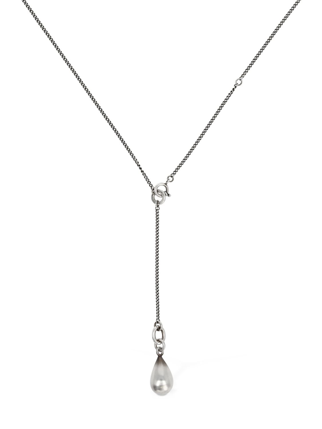 Ann Demeulemeester Tinne Necklace Pear In Silver