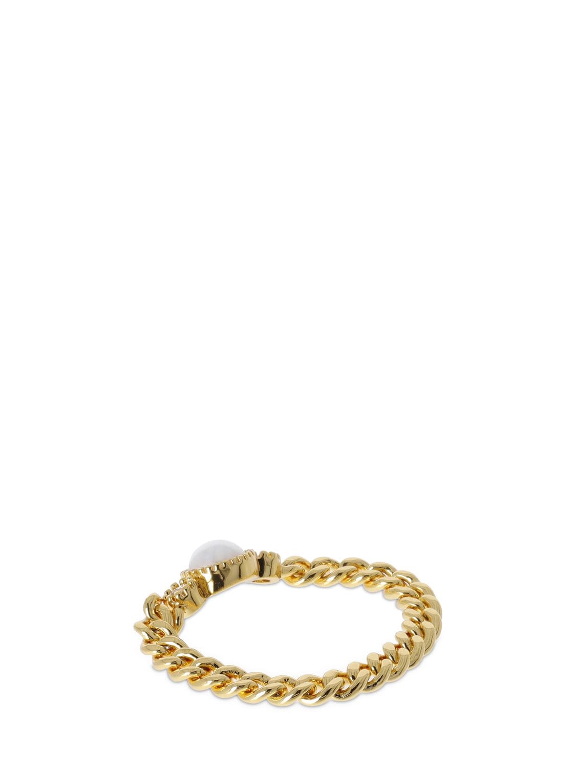 Shop Zimmermann Collage Fine Chain & Faux Pearl Ring In Gold,kristall