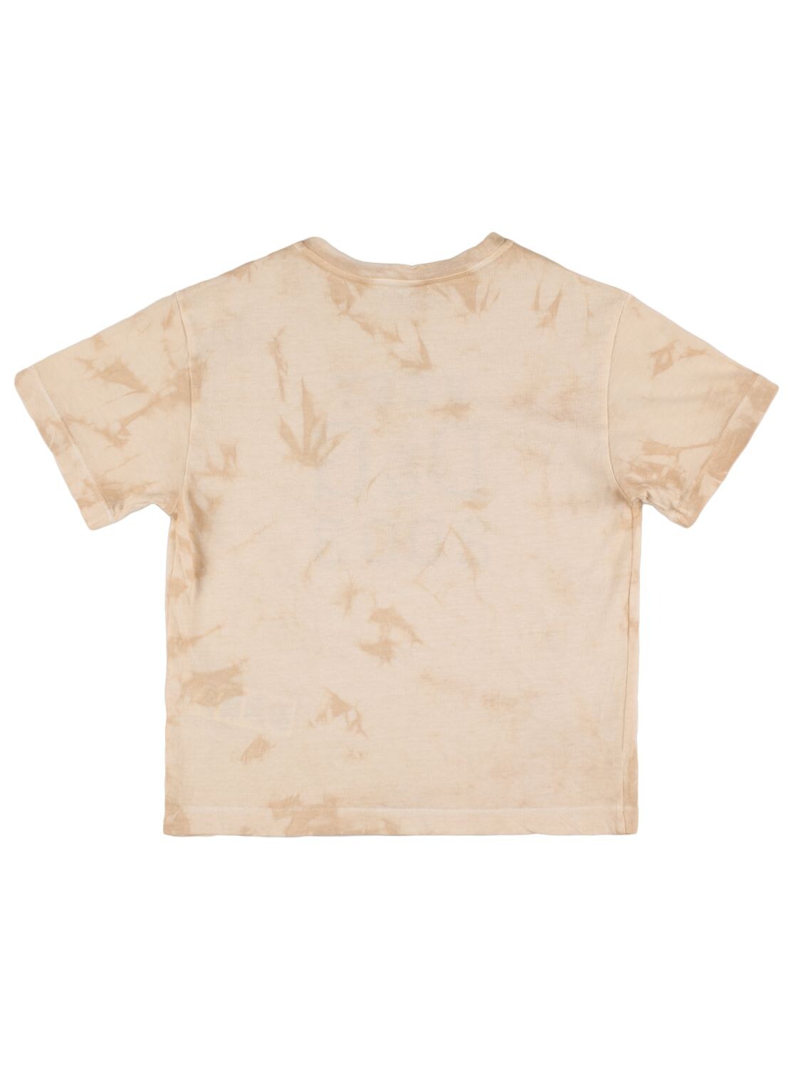Shop Dolce & Gabbana Logo Tie Dye Cotton Jersey T-shirt In Beige