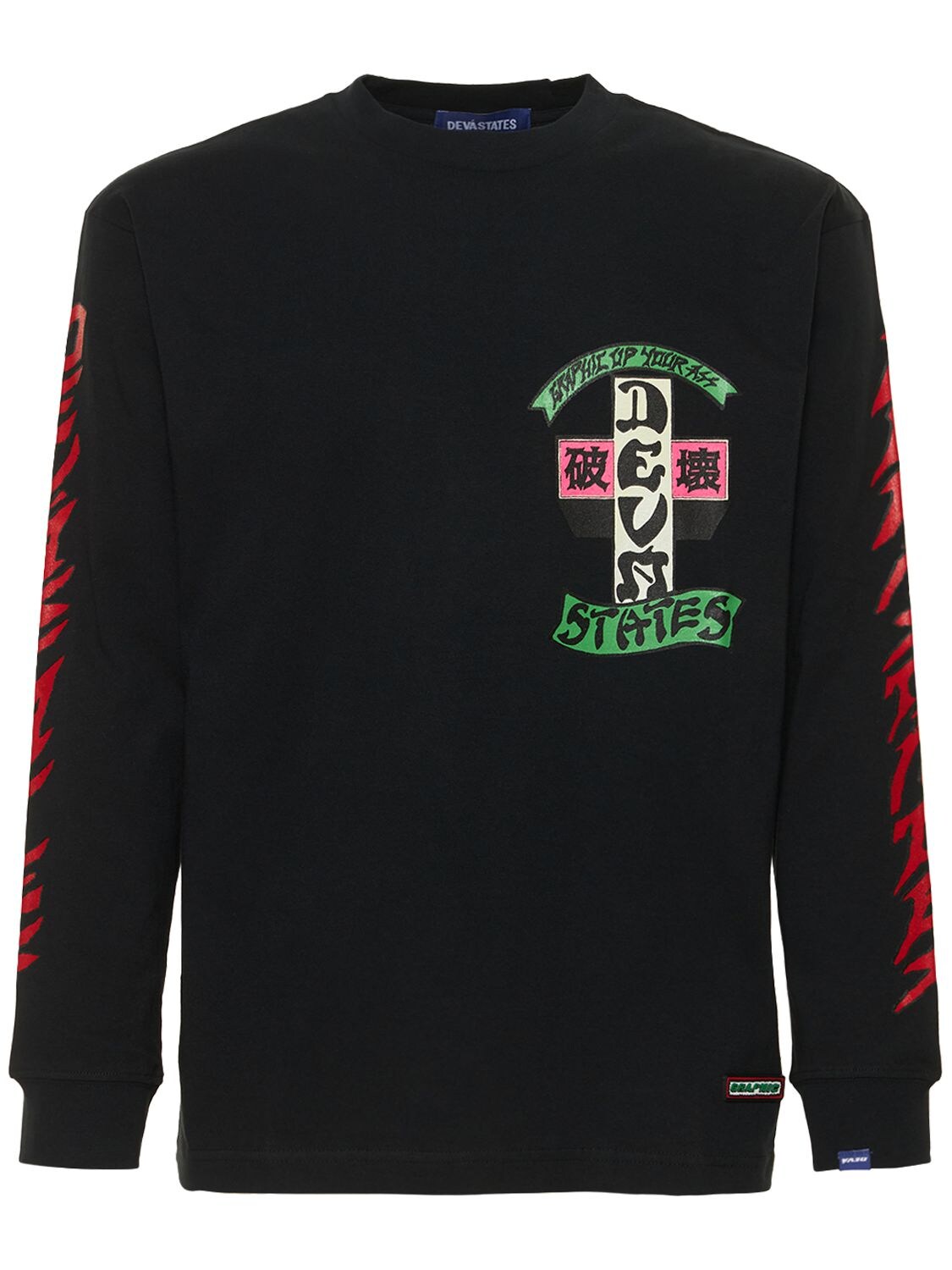 DEVA STATES HAKAI PRINTED COTTON LONG SLEEVE T-SHIRT