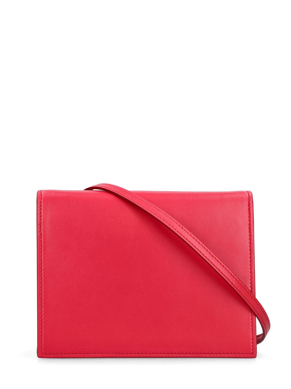 Shop Dolce & Gabbana Logo Leather Shoulder Bag In Rosso