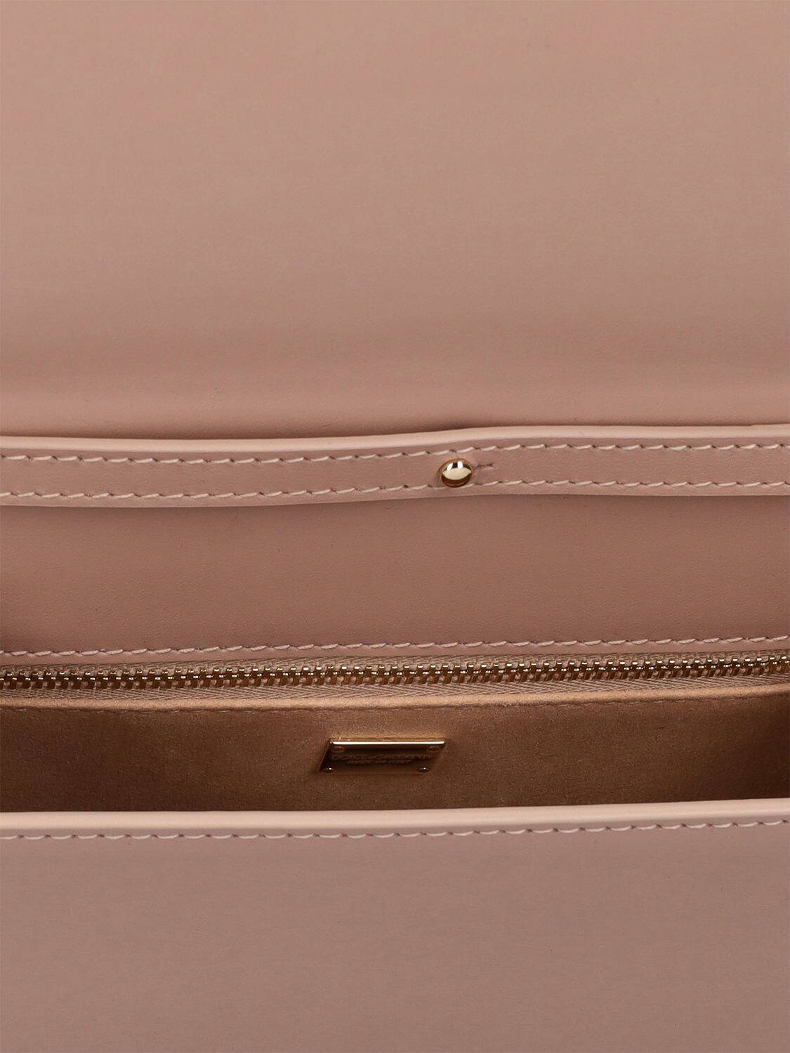 Shop Dolce & Gabbana Logo Leather Shoulder Bag In Cipria