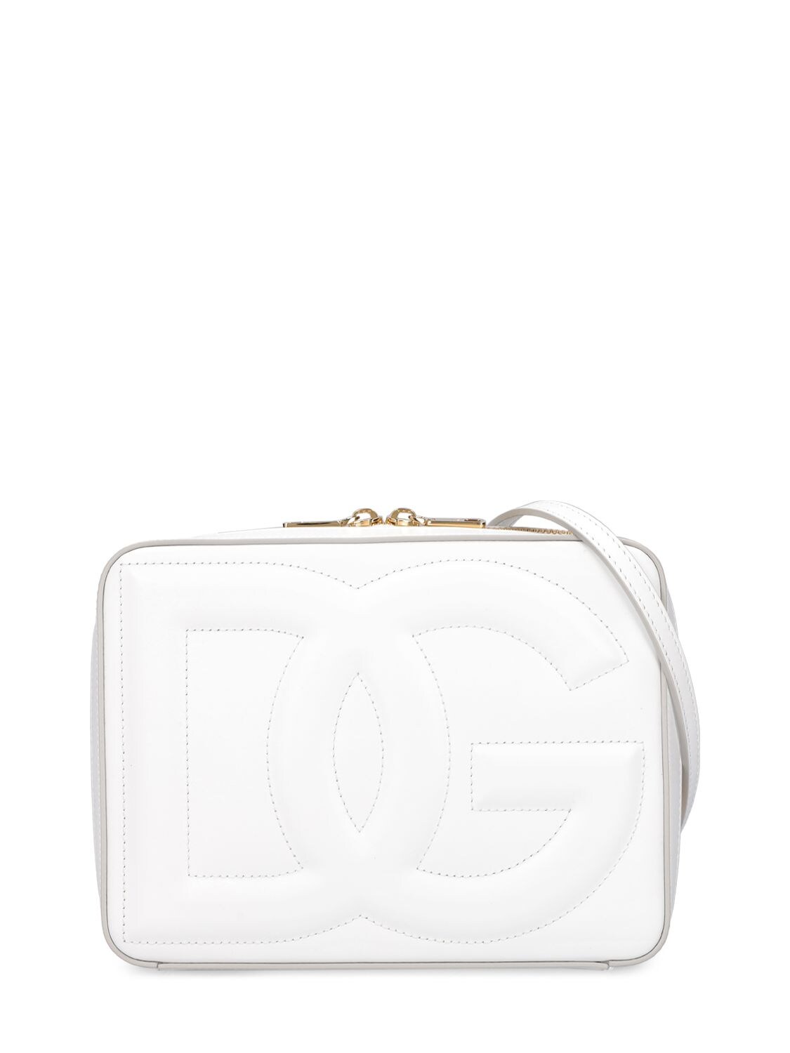 DOLCE & GABBANA Large Logo Leather Camera Bag