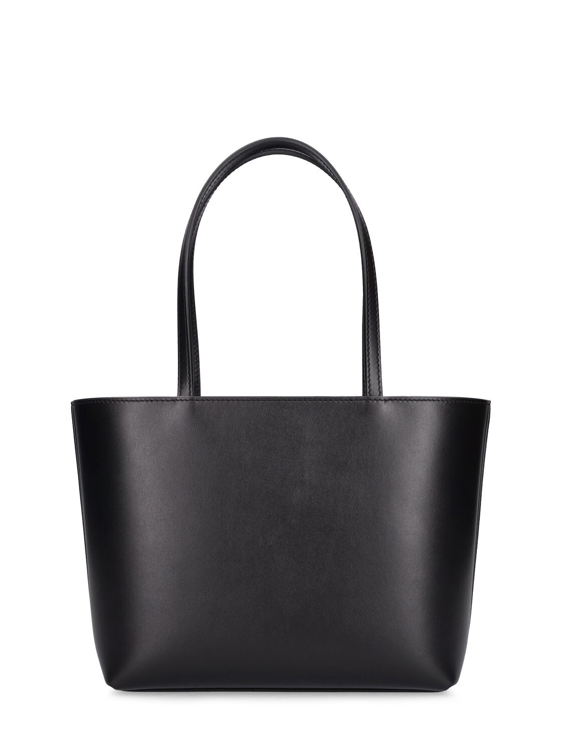 Shop Dolce & Gabbana Logo Leather Tote Bag In Black