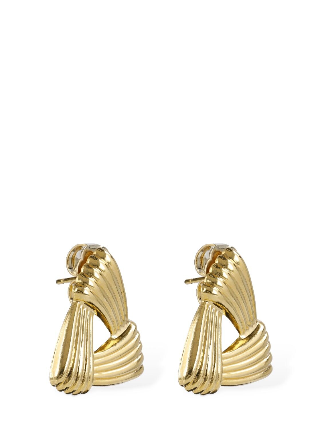 Shop D'estree Sonia Small Triangle Stud Earrings In Gold