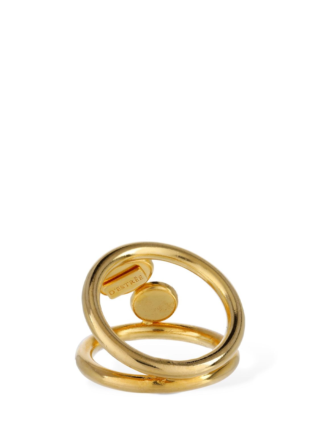 Shop D'estree Louise Double Stone Ring In Multi,gold