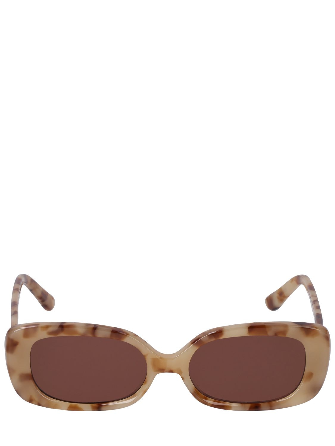 Shop Velvet Canyon Zou Bisou Squared Acetate Sunglasses In Camel,brown