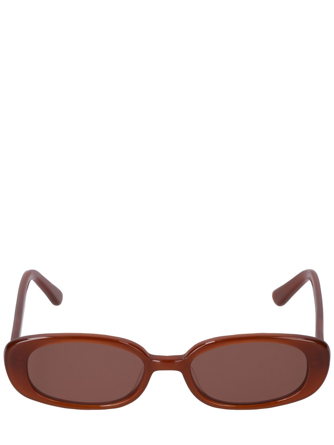Shop Velvet Canyon Velvetines Oval Acetate Sunglasses In Chocolate,brown