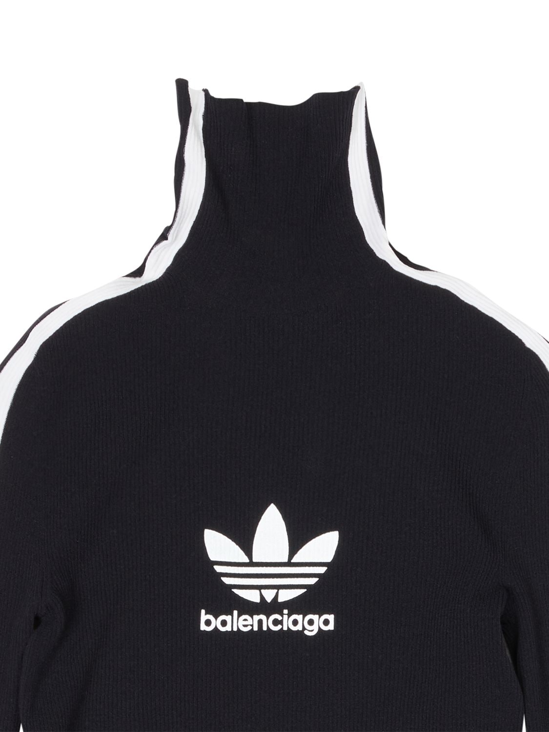 Shop Balenciaga Adidas Athletic Knit Dress In 블랙,화이트