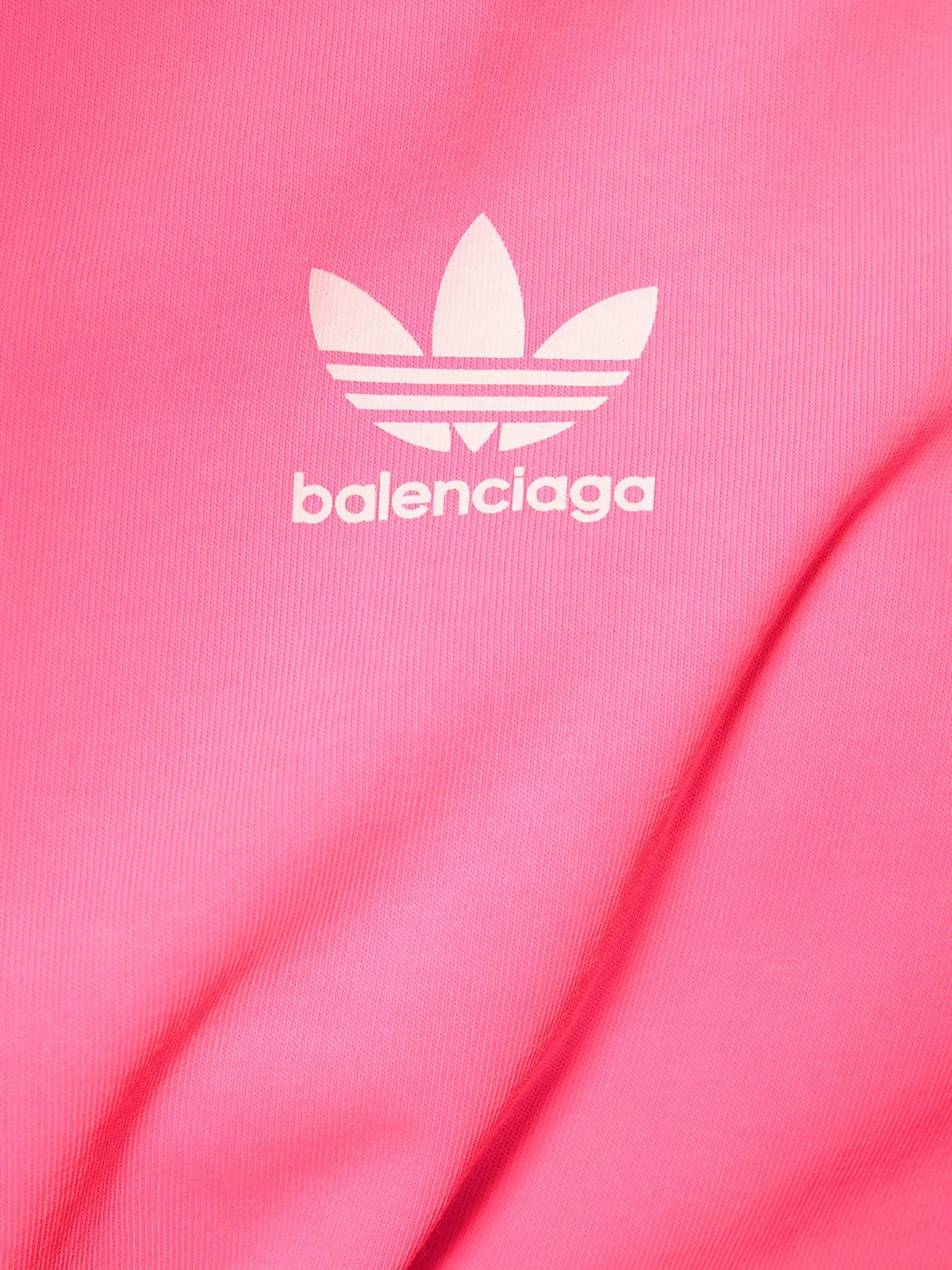 Shop Balenciaga Adidas Medium Fit Cotton T-shirt In Neon Pink