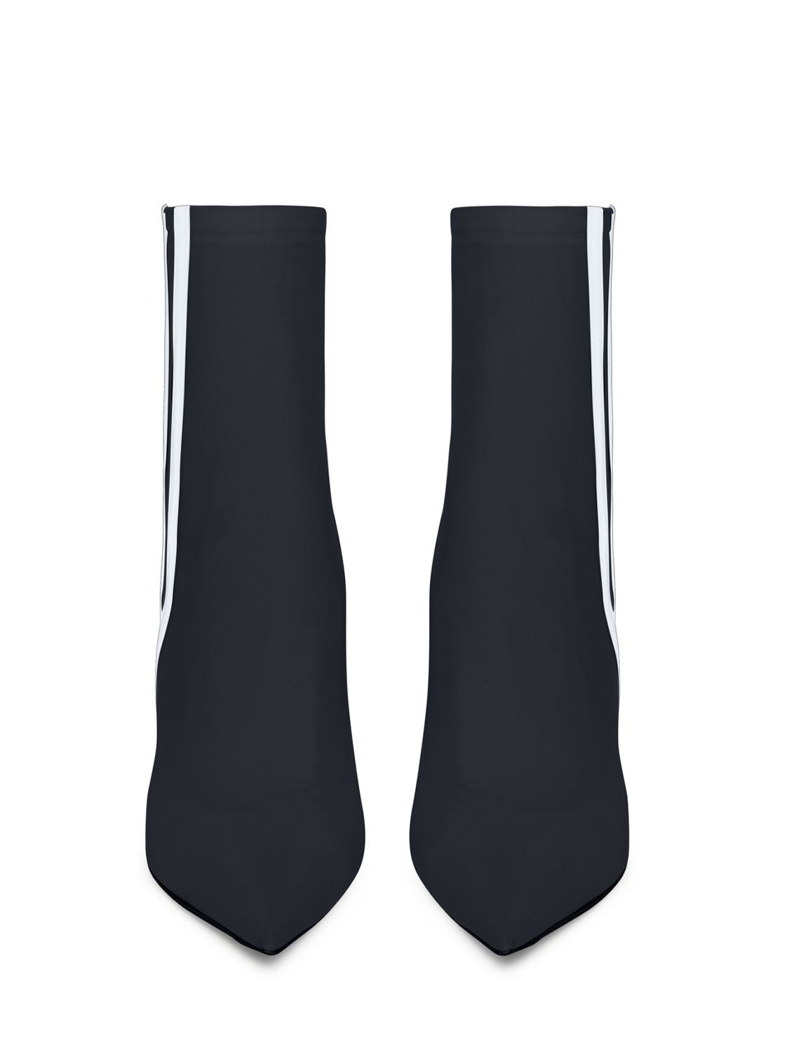 Shop Balenciaga 110mm Knife Spandex Ankle Boots In 블랙,화이트