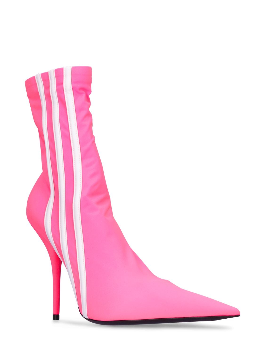 Shop Balenciaga 110mm Knife Spandex Ankle Boots In Neon Pink
