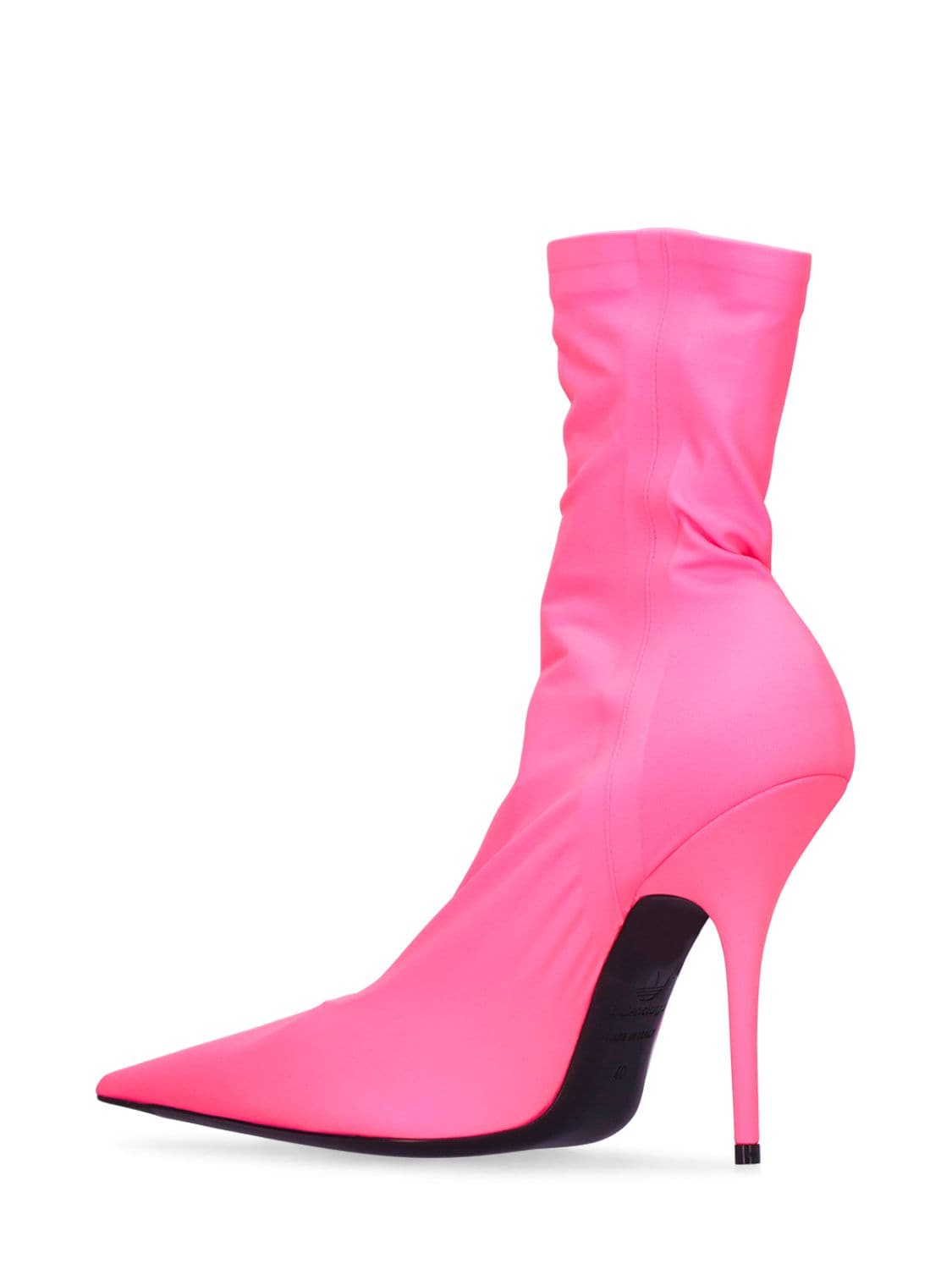 Shop Balenciaga 110mm Knife Spandex Ankle Boots In Neon Pink