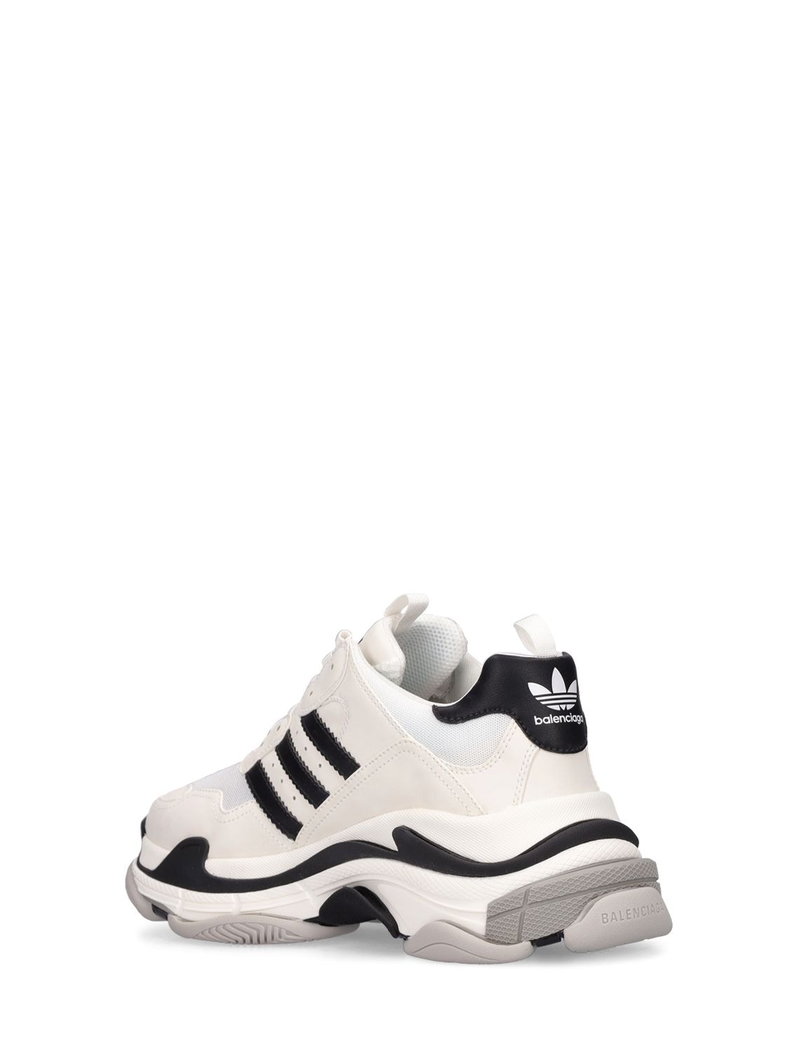 Shop Balenciaga Adidas Triple S Sneakers In White,black