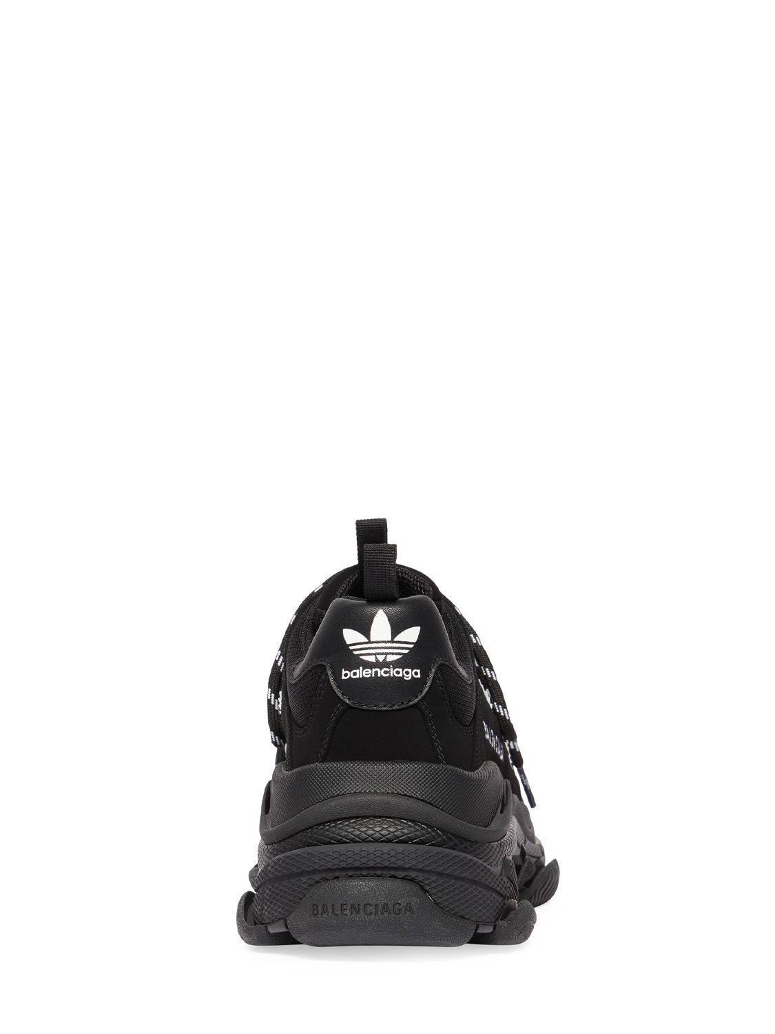 Shop Balenciaga Adidas Triple S Sneakers In Black,white