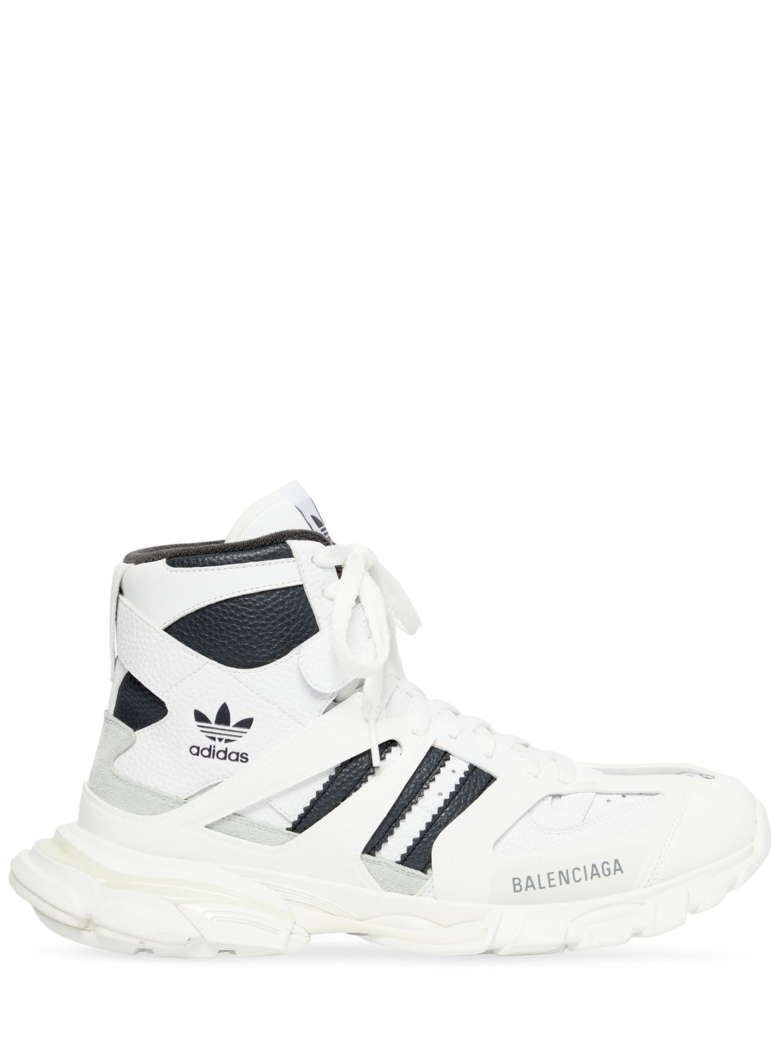 Balenciaga Adidas Track Forum Sneakers In White,dark Grey