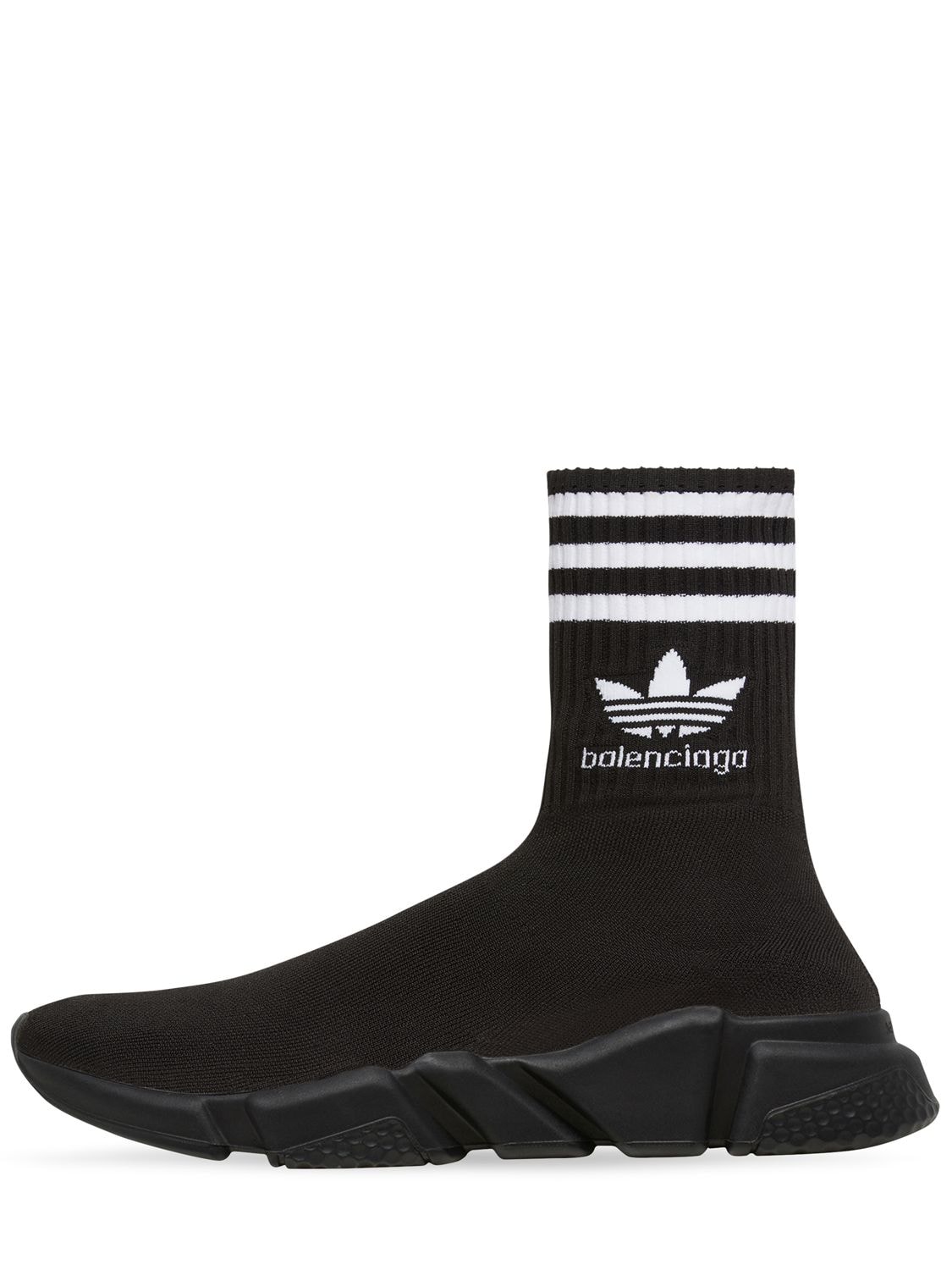Shop Balenciaga Adidas Speed Lt Sneakers In Black,white