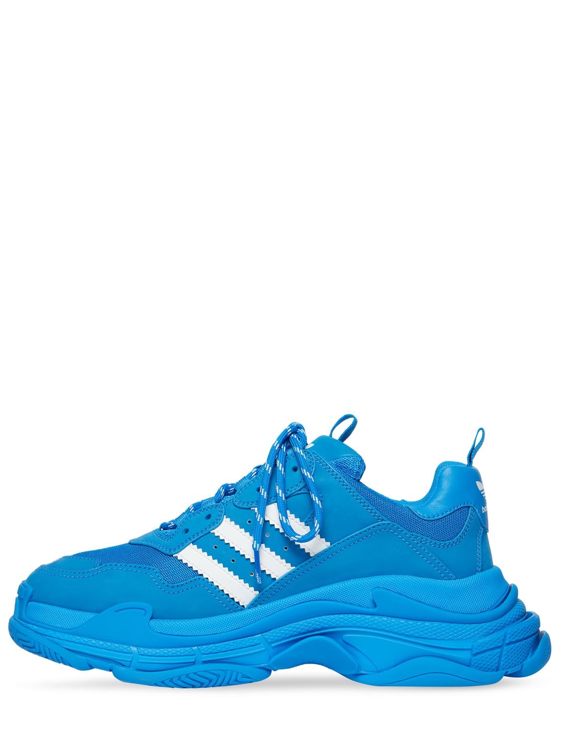 Shop Balenciaga Adidas Triple S Sneakers In Blue,white