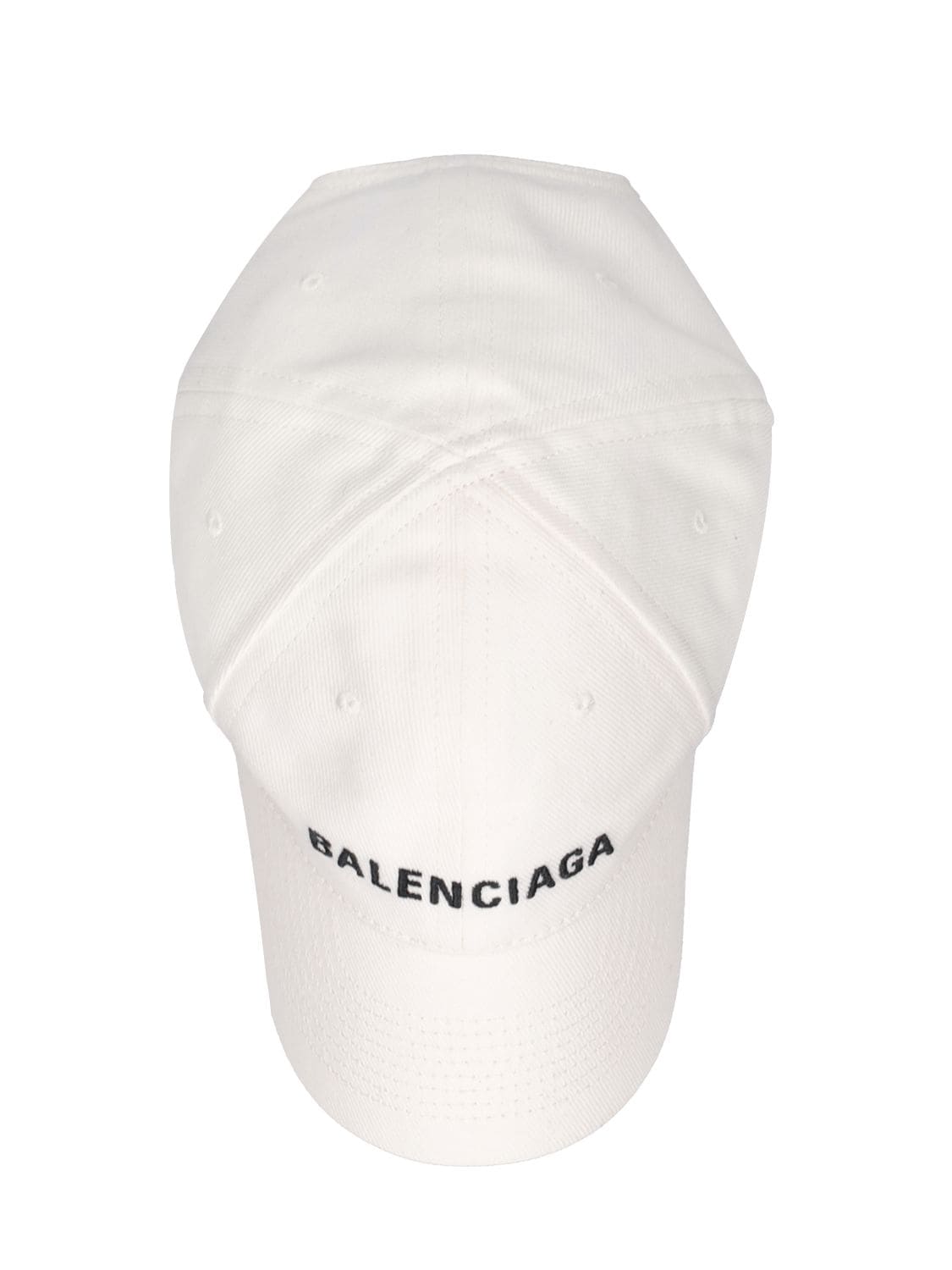 Shop Balenciaga Cotton Cap In White,black