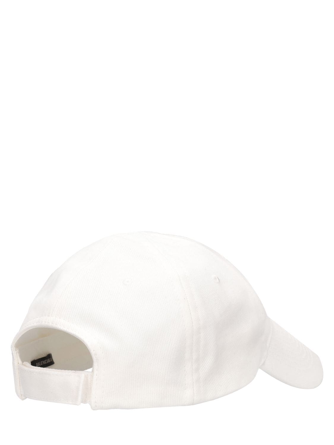 Shop Balenciaga Cotton Cap In White,black