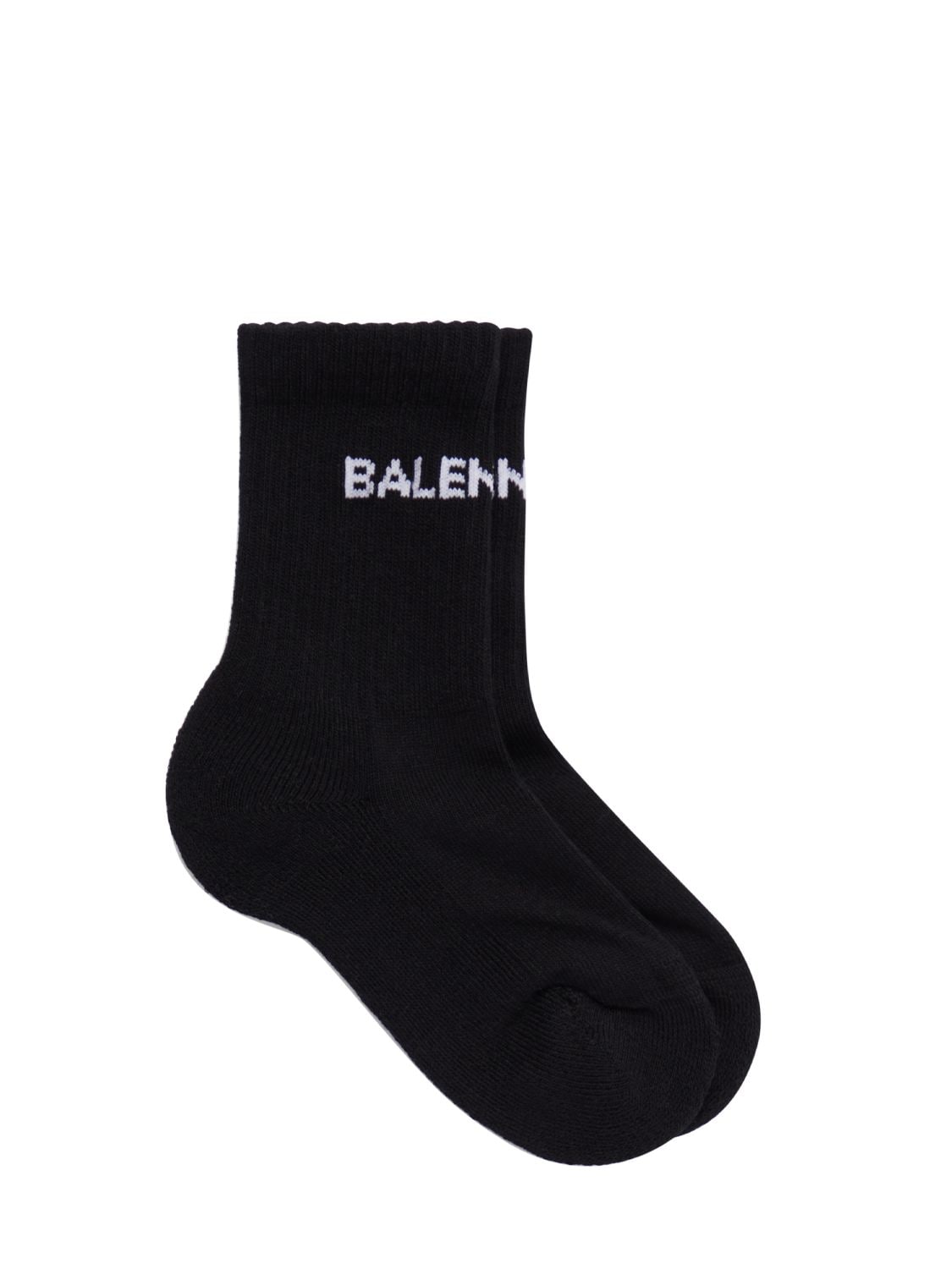 Shop Balenciaga Tennis Socks In Black,white