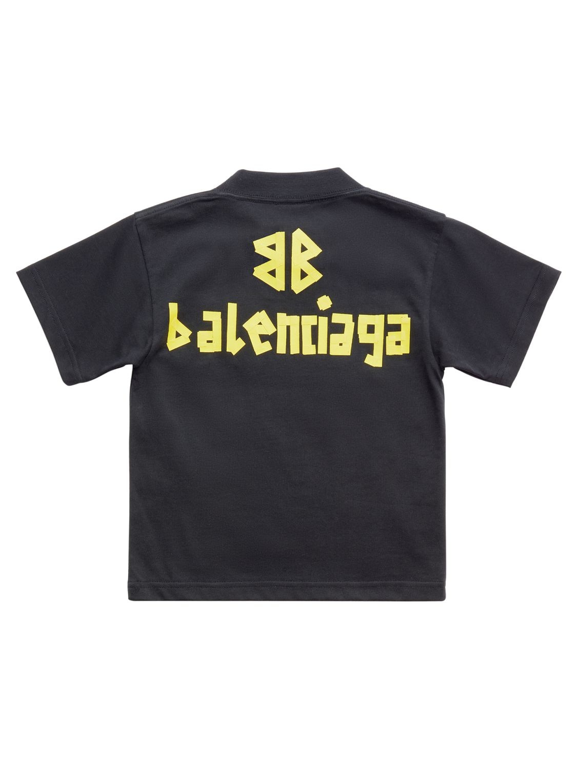 Shop Balenciaga Cotton T-shirt In Washed Black