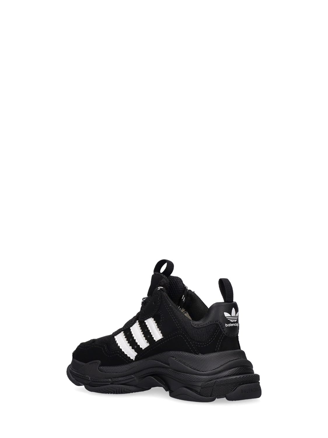 Shop Balenciaga Triple S Lace-up Sneakers In Black,white