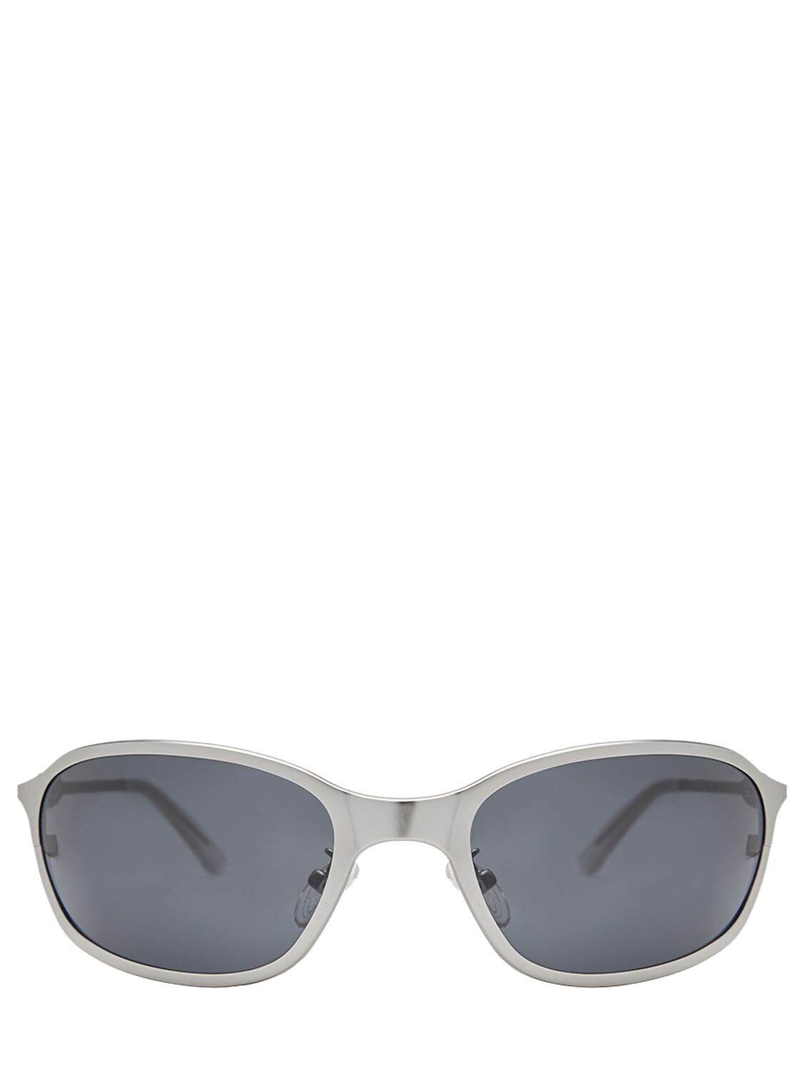 A Better Feeling Paxis Steel Round Sunglasses In Silver,black