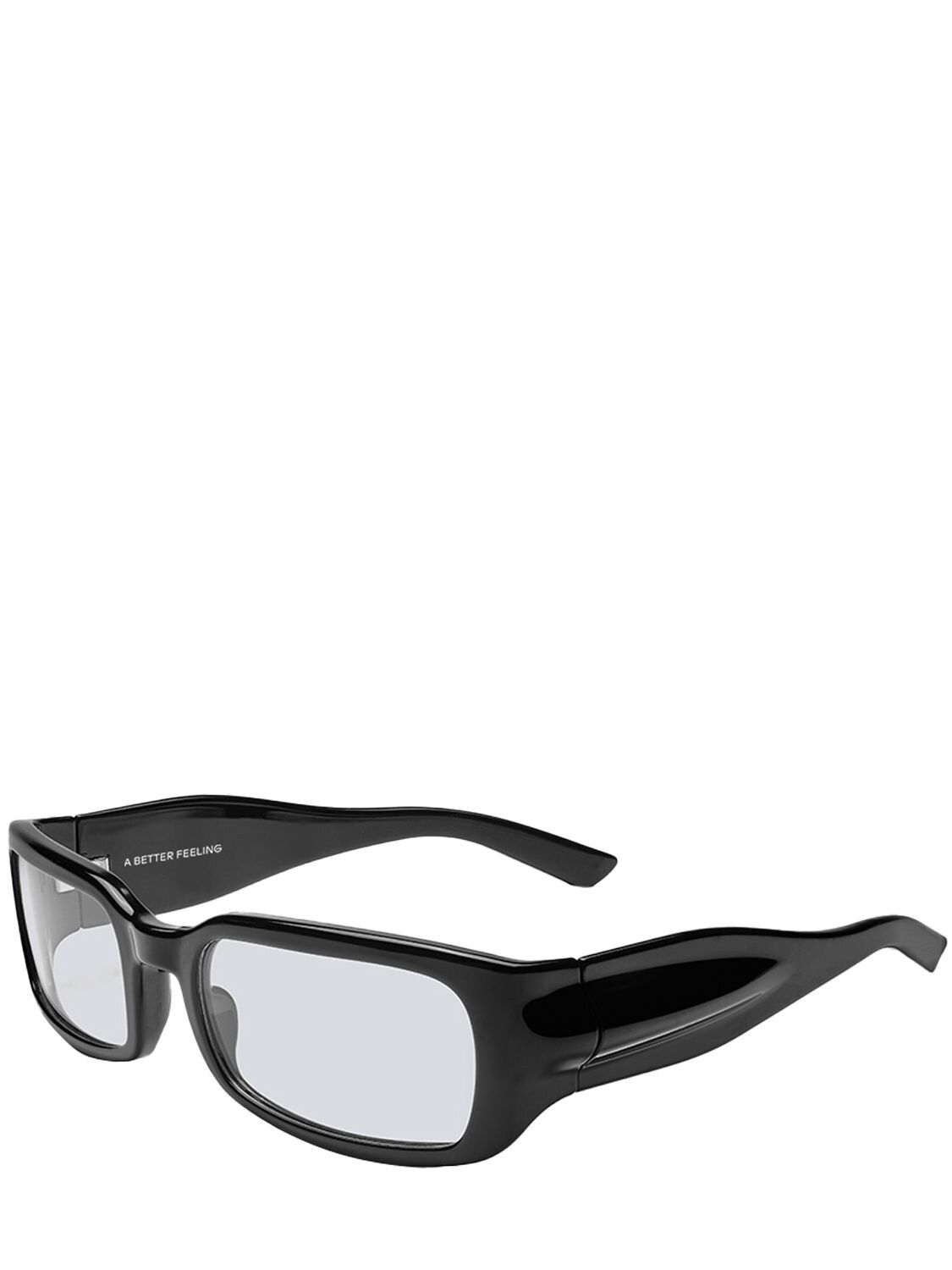 A Better Feeling Gloop Black Squared Eyeglasses In Black