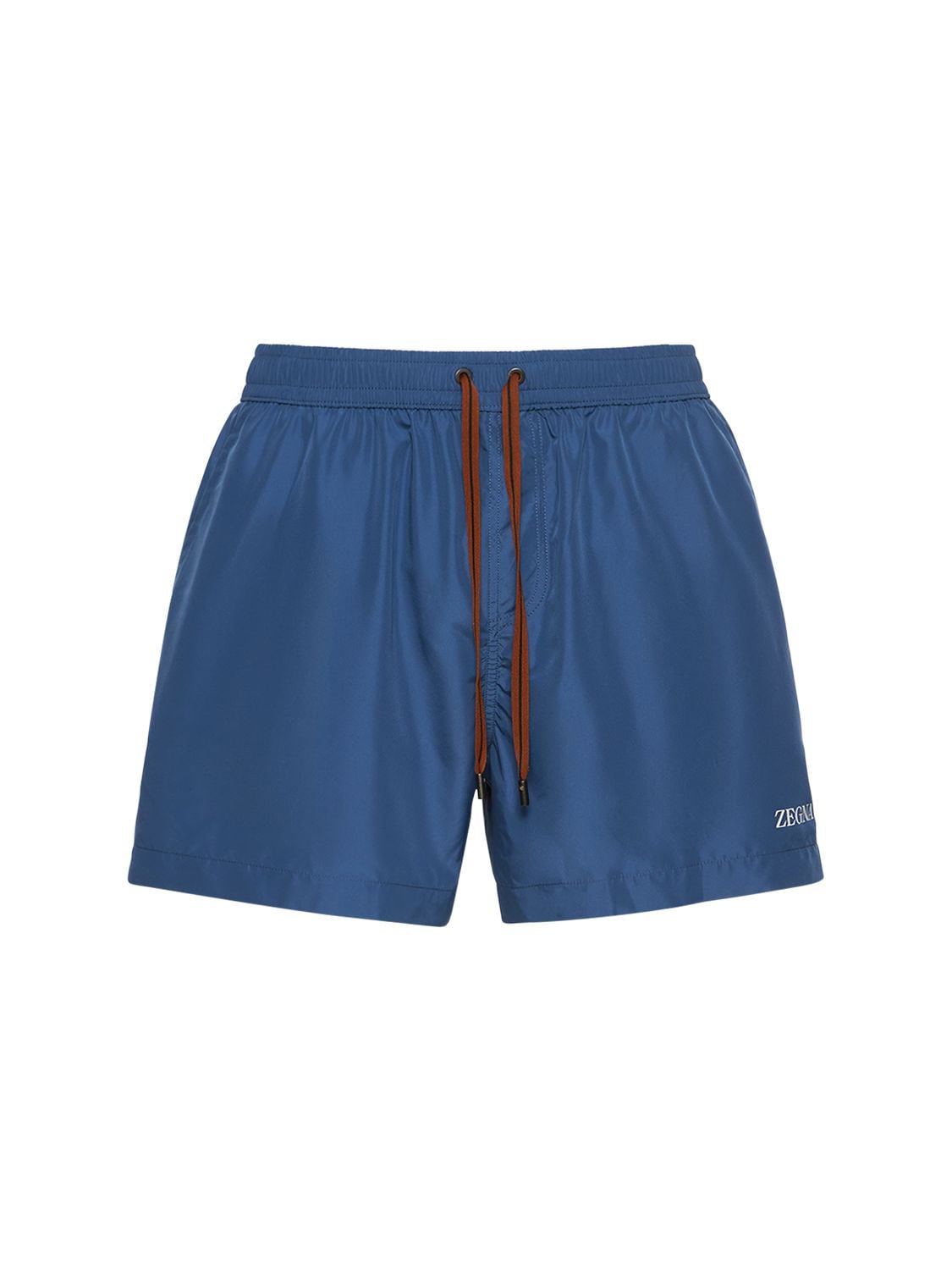 Zegna Summer Pop Swim Shorts In Pool Blue