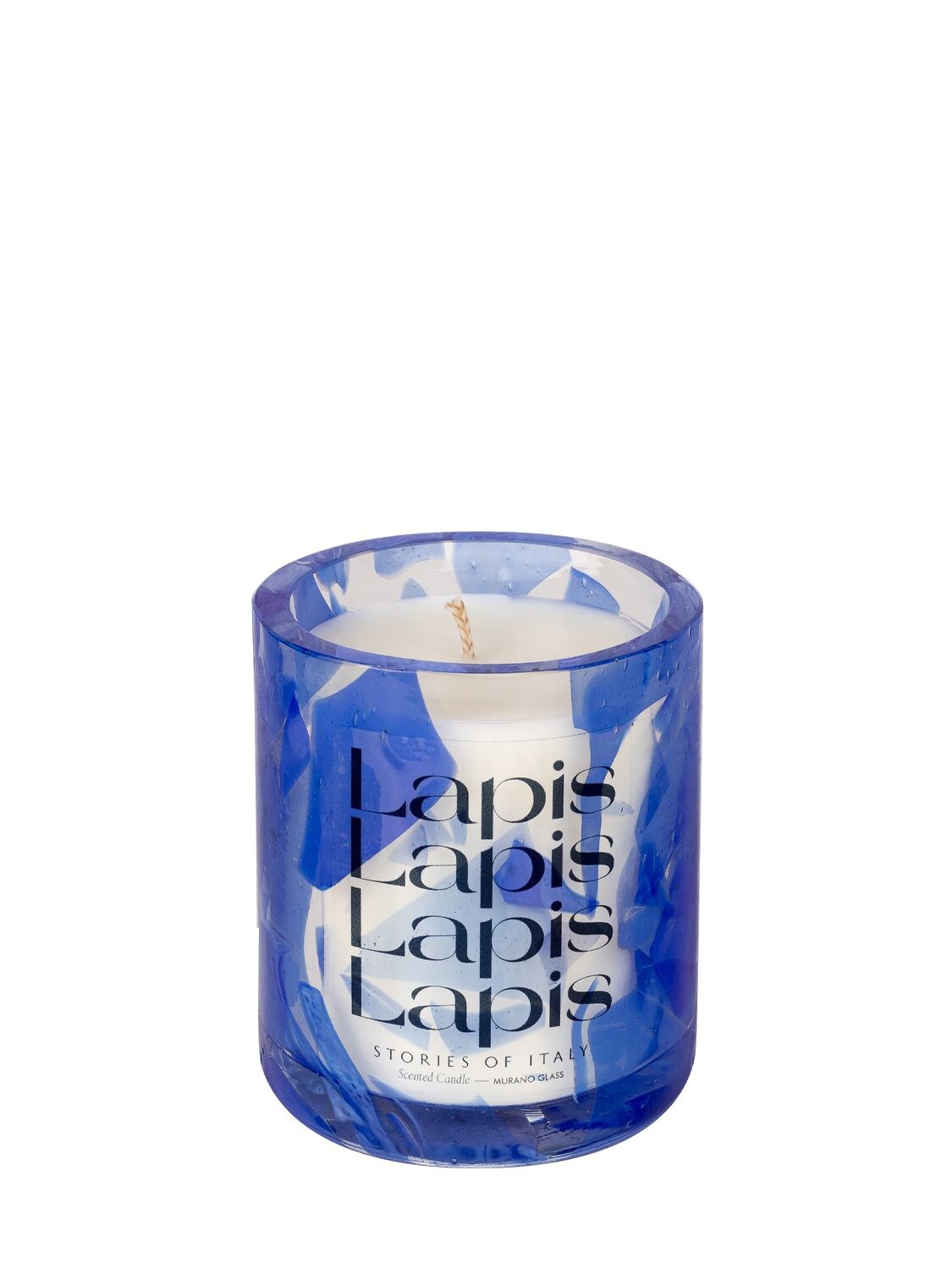 Shop Stories Of Italy Watercolor Lapis Scented Candle In Blue