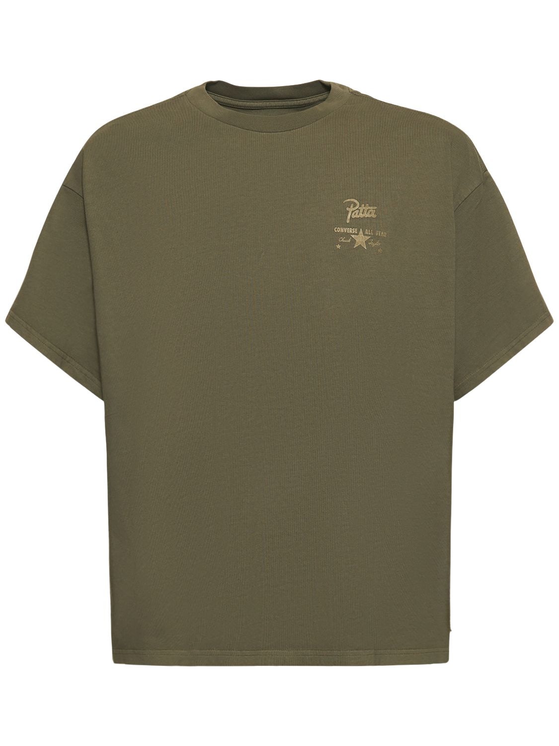 Converse Patta Printed Jersey T-shirt In Olive