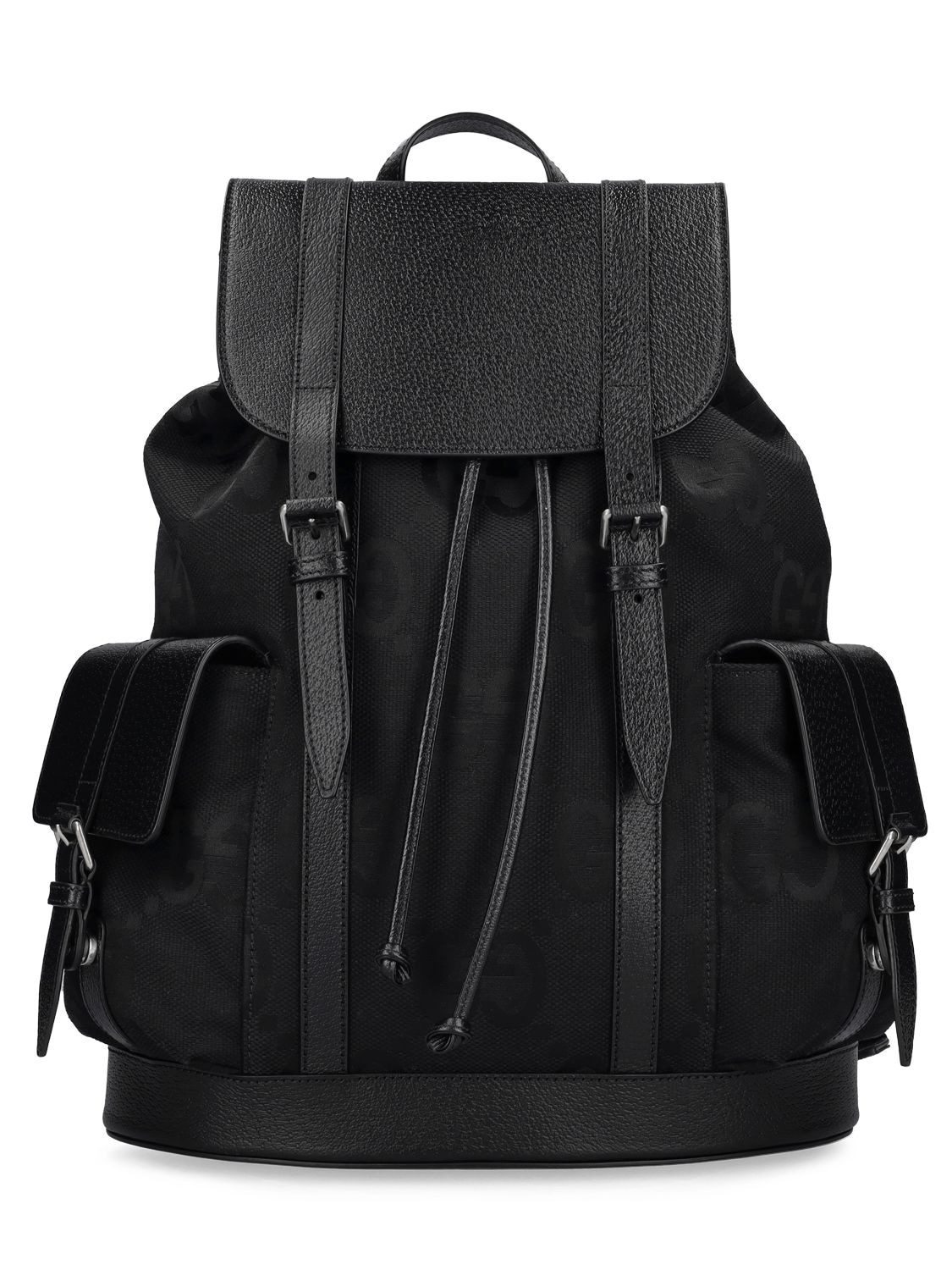 Gucci Jumbo Gg Canvas Backpack In Black