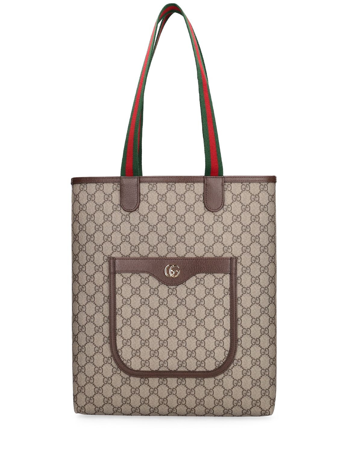 Gucci Ophidia Gg Canvas Tote Bag In Beige,ebony