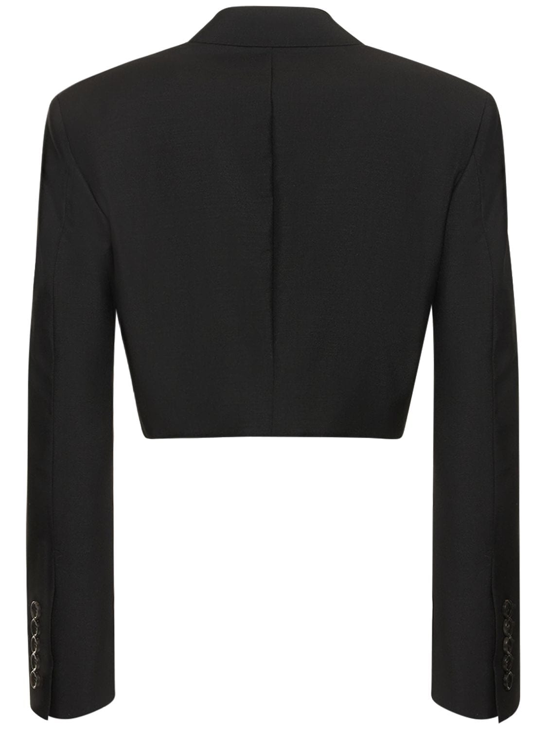 Gucci Women's Cropped Mohair and Wool Jacket - Black - Formal Jackets