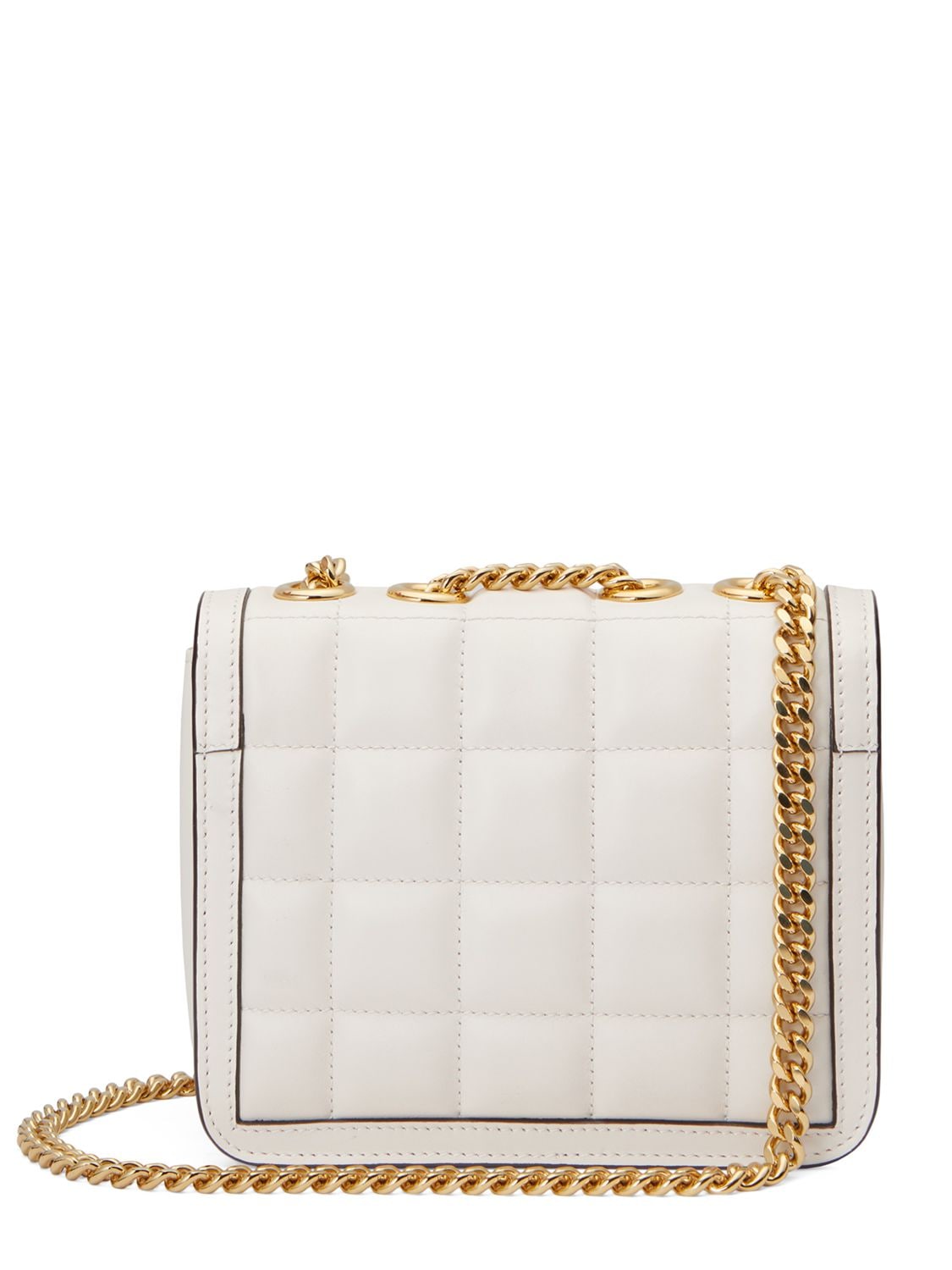 Shop Gucci Mini  Deco Leather Shoulder Bag In Mystic White