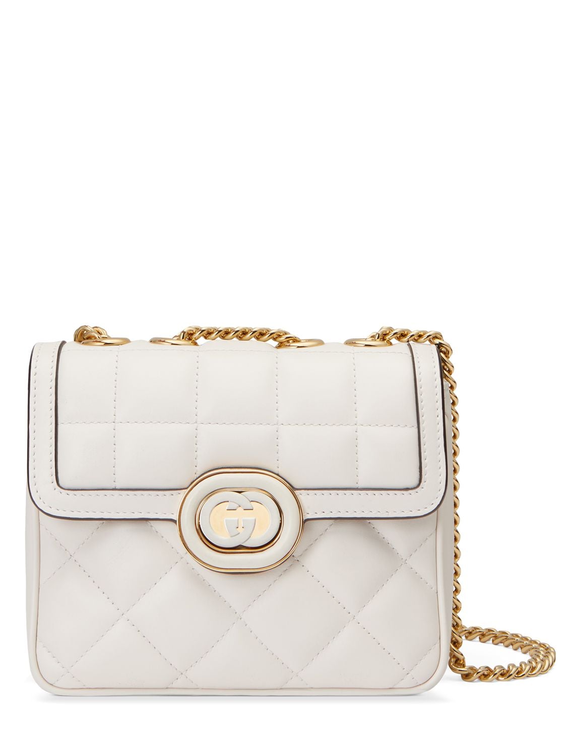 Gucci Small Deco Shoulder Bag In Mystic White